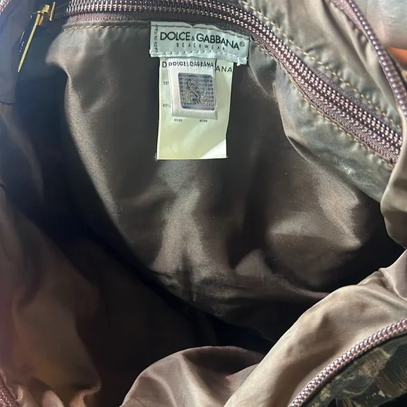 DOLCE&GABBANA Beachwear Leopard Canvas Tote Purse - Picture 6 of 6